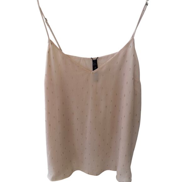 Express Tops - Vintage Express Spaghetti Strap Layering Tank Top Size Medium Blush Gold Indie